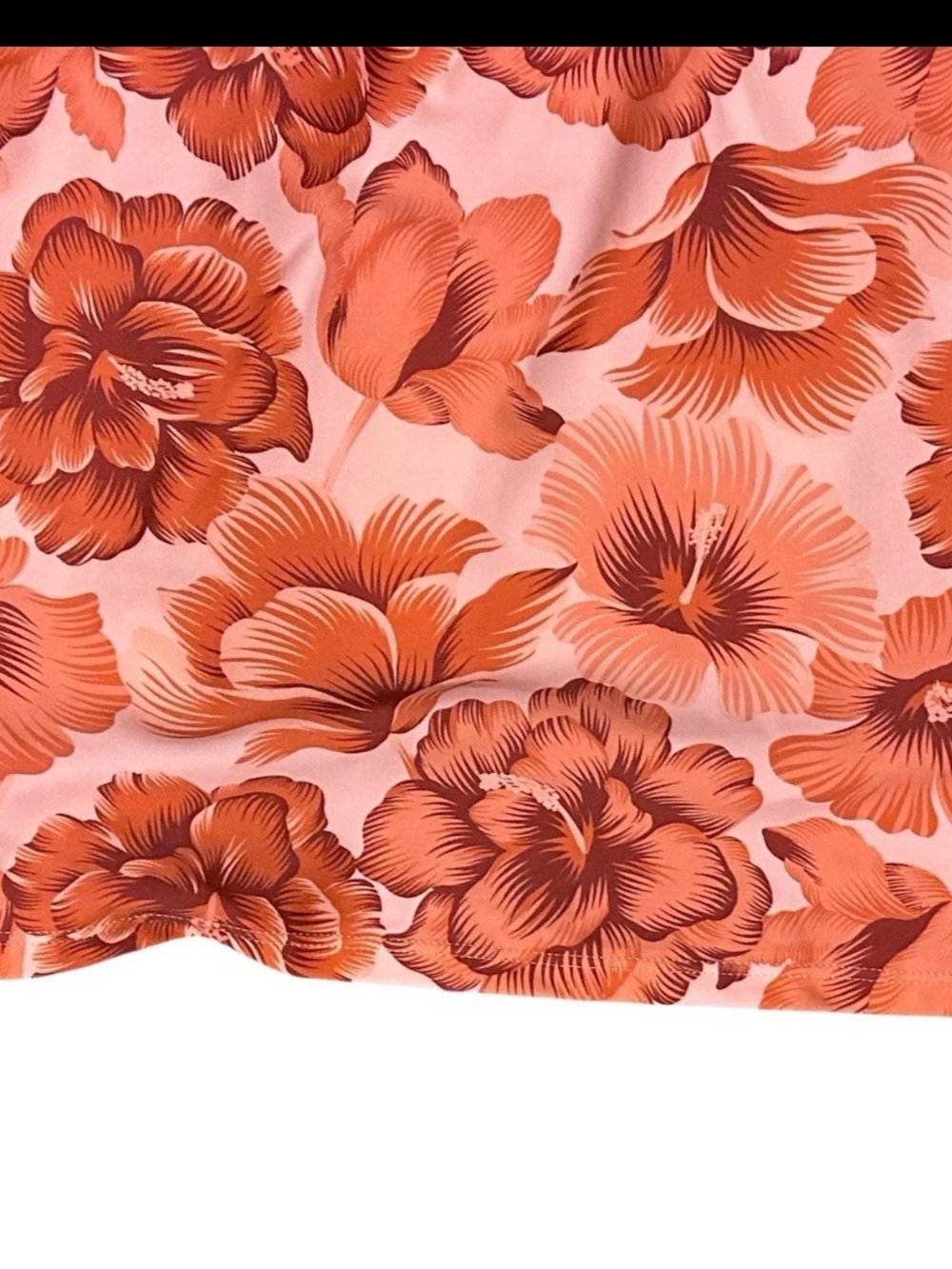 Shade & Shore Hibiscus Print Tankini Top Size XL F35 - Picture 5 of 6
